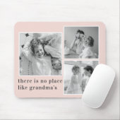 Collage Foto Pastell Pink Bestes Grandma Geschenk Mousepad (Mit Mouse)