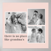 Collage Foto Pastell Pink Bestes Grandma Geschenk Poster (Vorne)