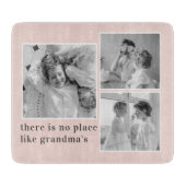 Collage Foto Pastell Pink Bestes Grandma Geschenk Schneidebrett (Vorderseite)