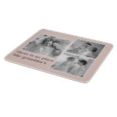 Collage Foto Pastell Pink Bestes Grandma Geschenk Schneidebrett (Ecke)
