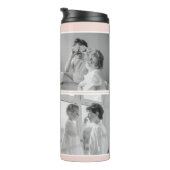 Collage Foto Pastell Pink Bestes Grandma Geschenk Thermosbecher (Nach rechts gedreht)