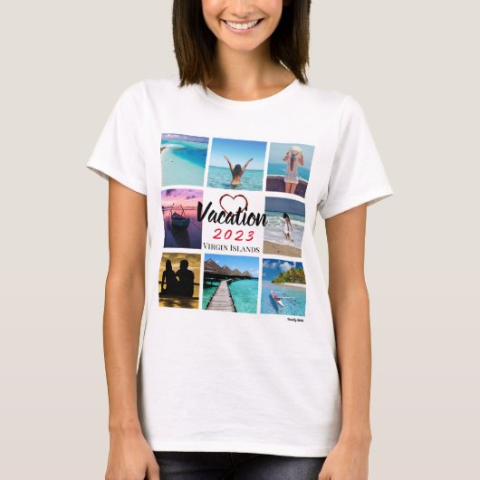 Collage Foto Personalisiert T - Shirt (Vorderseite)