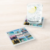 Collage Foto Personalisiert Untersetzer (Schrägansicht)