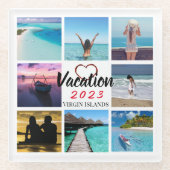 Collage Foto Personalisiert Untersetzer (Vorderseite)