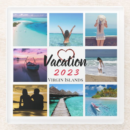 Collage Foto Personalisiert Untersetzer (Vorderseite)