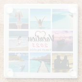 Collage Foto Personalisiert Untersetzer (Rückseite)