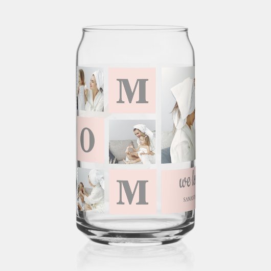 Collage Foto Pink Wir Liebe Sie Oma Bestes Geschen Dosenglas (Vorderseite)