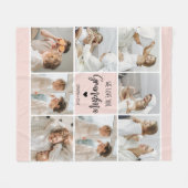 Collage Foto Pink Wir Liebe Sie Oma Bestes Geschen Fleecedecke (Vorderseite (Horizontal))