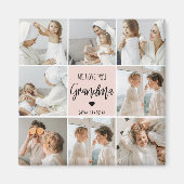 Collage Foto Pink Wir Liebe Sie Oma Bestes Geschen Magnet (Vorne)