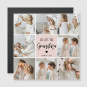 Collage Foto Pink Wir Liebe Sie Oma Bestes Geschen Magnetkarte (Vorne/Hinten)