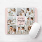 Collage Foto Pink Wir Liebe Sie Oma Bestes Geschen Mousepad (Mit Mouse)