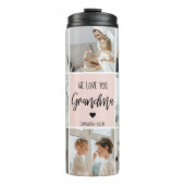 Collage Foto Pink Wir Liebe Sie Oma Bestes Geschen Thermosbecher (Vorderseite)