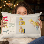 Collage Foto und farbenfroh fröhlich | Happy Holid Lendenkissen<br><div class="desc">Collage Foto und farbenfroh fröhlich | Happy Holiday</div>