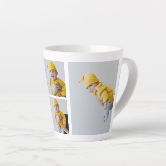 Collage Foto und farbenfroh fröhlich | Happy Holid Milchtasse (Rechte Ecke)