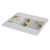 Collage Foto und farbenfroh fröhlich | Happy Holid Schneidebrett (Ecke)