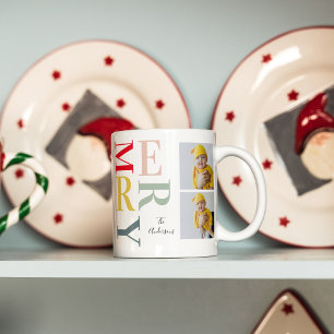 Collage Foto und farbenfroh fröhlich Happy Holid Tasse