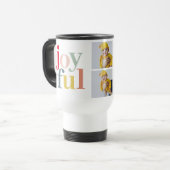 Collage Foto und farbenfrohe Freude | Weihnachtsge Reisebecher (Vorderseite Links)