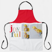 Collage Foto und farbenfrohe Freude | Weihnachtsge Schürze (Vorderseite)