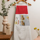 Collage Foto und farbenfrohe Freude | Weihnachtsge Schürze