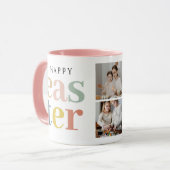 Collage Foto und farbenfrohe Ostern | Weihnachtsge Tasse (Vorderseite Links)