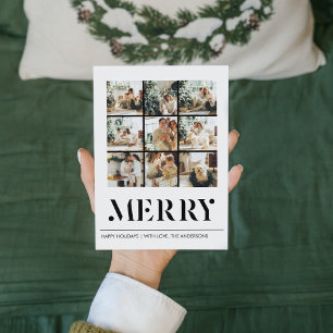 Collage Foto und Merry Happy Holiday