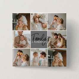 Collage Foto und Personalisierte Graugeschenke Button