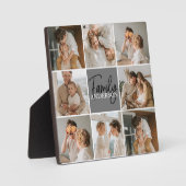 Collage Foto und Personalisierte Graugeschenke Fotoplatte (Vorderseite)