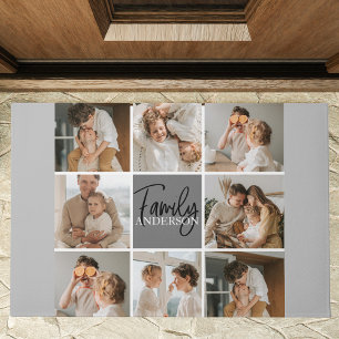 Collage Foto und Personalisierte Graugeschenke Fußmatte