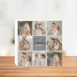 Collage Foto und Personalisierte Graugeschenke Holzkisten Schild<br><div class="desc">Erstellen Sie eine schöne und personalisierte Familienkollage mit acht Fotos, begleitet von einem personalisierten Familiennamen in Grau. Dieses einmalige und nachdenkliche Geschenk eignet sich hervorragend zum Gedenken an besondere Momente und zum Feiern der Liebe und Bindung innerhalb einer Familie. Die Collage umfasst acht sorgfältig ausgewählte Fotos, die Sie zur Verfügung...</div>