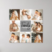Collage Foto und Personalisierte Graugeschenke Leinwanddruck (Vorderseite)
