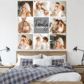 Collage Foto und Personalisierte Graugeschenke Leinwanddruck (Insitu (Schlafzimmer))