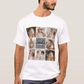 Collage Foto und Personalisierte Graugeschenke T-Shirt (Vorderseite)