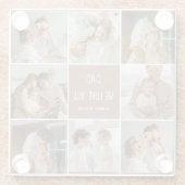 Collage Foto Vater Wir Liebe Sie glückliche Väter  Glasuntersetzer (Rückseite)