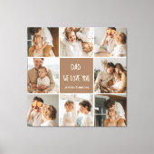 Collage Foto Vater Wir Liebe Sie glückliche Väter Leinwanddruck (Vorderseite)