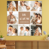 Collage Foto Vater Wir Liebe Sie glückliche Väter Leinwanddruck (Insitu (Wohnzimmer))