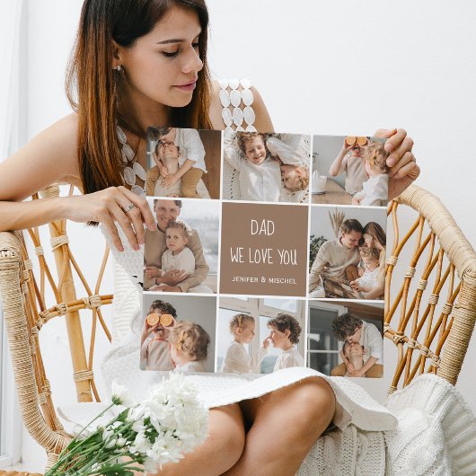 Collage Foto Vater Wir Liebe Sie glückliche Väter Leinwanddruck