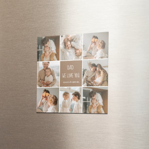 Collage Foto Vater Wir Liebe Sie glückliche Väter Magnet