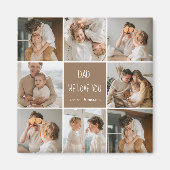 Collage Foto Vater Wir Liebe Sie glückliche Väter  Magnet (Vorne)