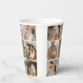 Collage Foto Vater Wir Liebe Sie glückliche Väter Pappbecher (Rechts)