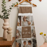 Collage Foto Vater Wir Liebe Sie glückliche Väter  Schürze<br><div class="desc">Ein Collage Foto ist eine Bildersammlung, die visuell ansprechend gestaltet ist, und es kann eine großartige Möglichkeit sein, besondere Anlass wie den Vatertag zu feiern. In dieser speziellen Collage haben wir mehrere Fotos zusammengestellt, die die liebevollen Erinnerungen einfangen, die wir mit unserem Vater über die Jahre geteilt haben. Während wir...</div>