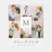 Collage Foto Wedding Fleece Blanket (Vorderseite)