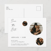 Collage Foto Wedding Save the Date Postkarte (Vorne/Hinten)