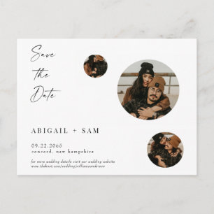 Collage Foto Wedding Save the Date Postkarte