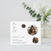 Collage Foto Wedding Save the Date Postkarte (Stehend Vorderseite)