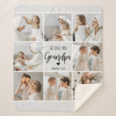 Collage Foto | Wir Liebe Sie Opa-Geschenk Sherpadecke (Vorderseite)