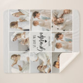 Collage Foto | Wir Liebe Sie Opa-Geschenk Sherpadecke (Vorderseite (Horizontal))