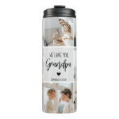 Collage Foto | Wir Liebe Sie Opa-Geschenk Thermosbecher (Vorderseite)