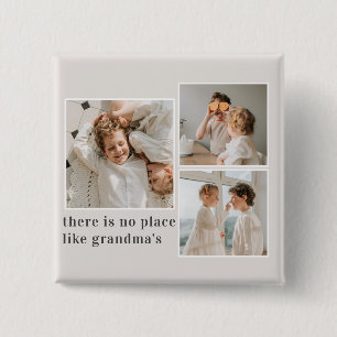 Collage Foto & Zitat Bestes Grandma-Geschenk Button