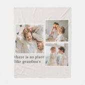 Collage Foto & Zitat Bestes Grandma-Geschenk Fleecedecke (Vorderseite)