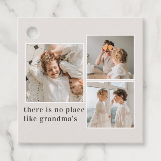Collage Foto & Zitat Bestes Grandma-Geschenk Geschenkanhänger (Vorderseite)
